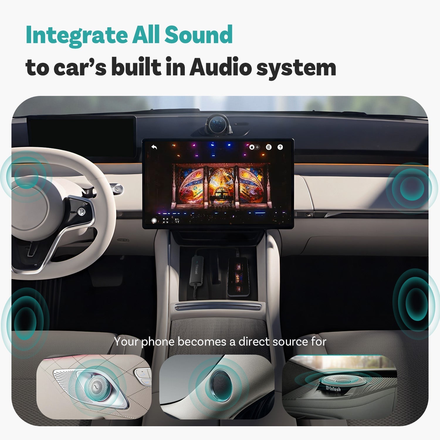 (🎉Summer Sale 40% OFF) Ottocast® Mirror Touch |Screen Mirroring+Bi-Directional Control+Wireless CarPlay