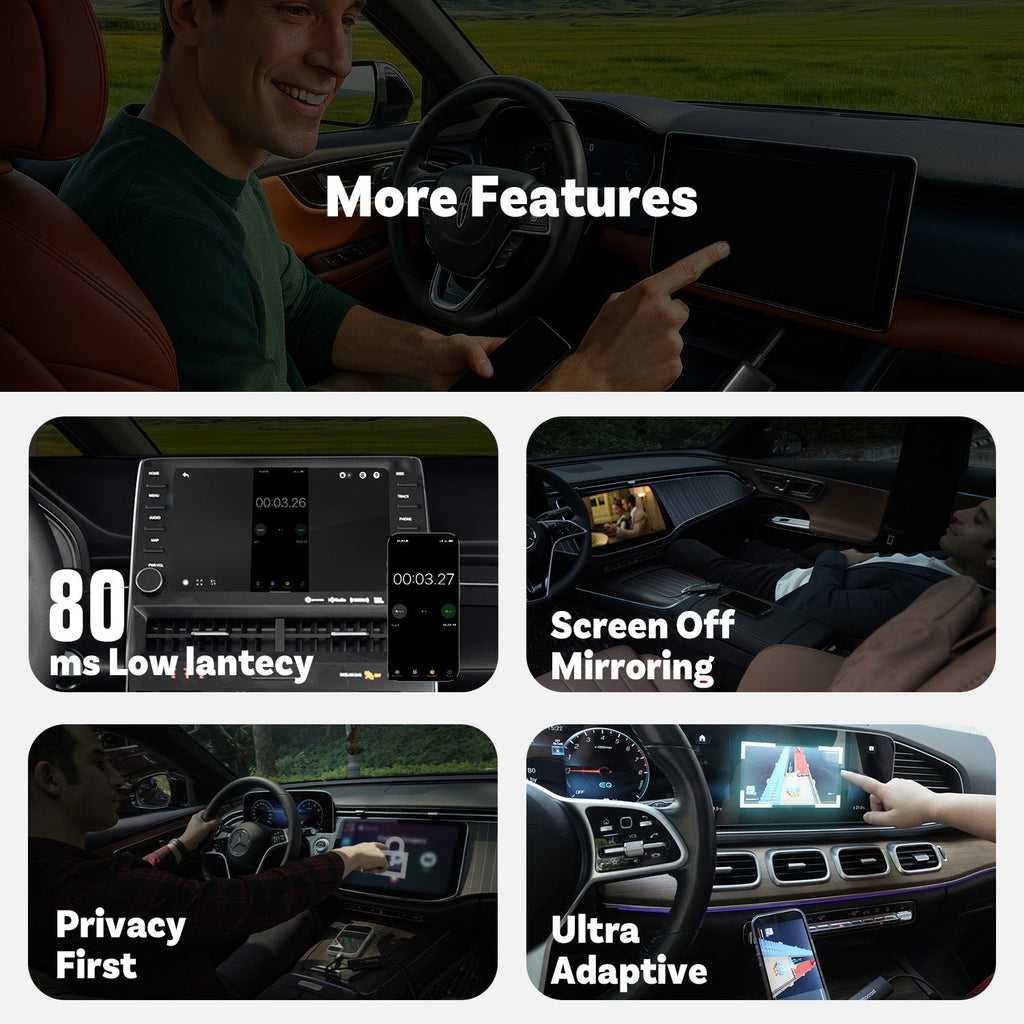 (🎉Summer Sale 40% OFF) Ottocast® Mirror Touch |Screen Mirroring+Bi-Directional Control+Wireless CarPlay