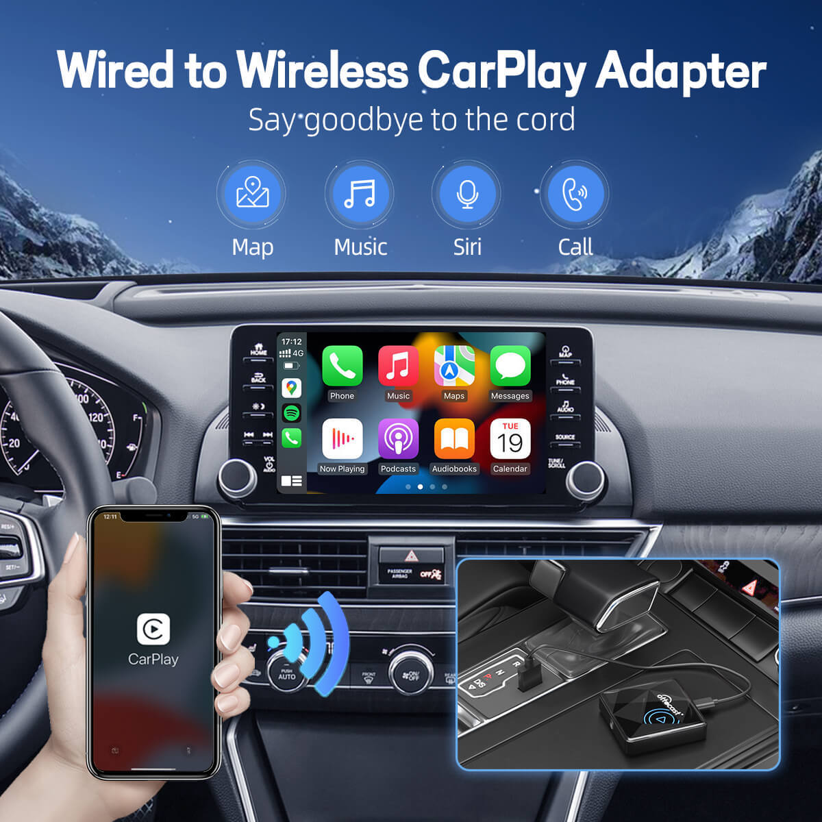 OTTOCAST® U2AIR Pro Wireless CarPlay Adapter