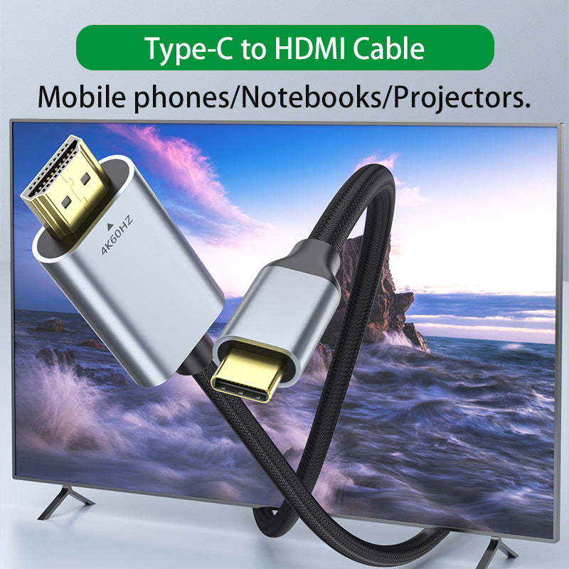 OTTOCAST® Type-C-HDMI Cable for iPhone 15 Series, MacBook Pro/Air, iPad Pro, Android Series